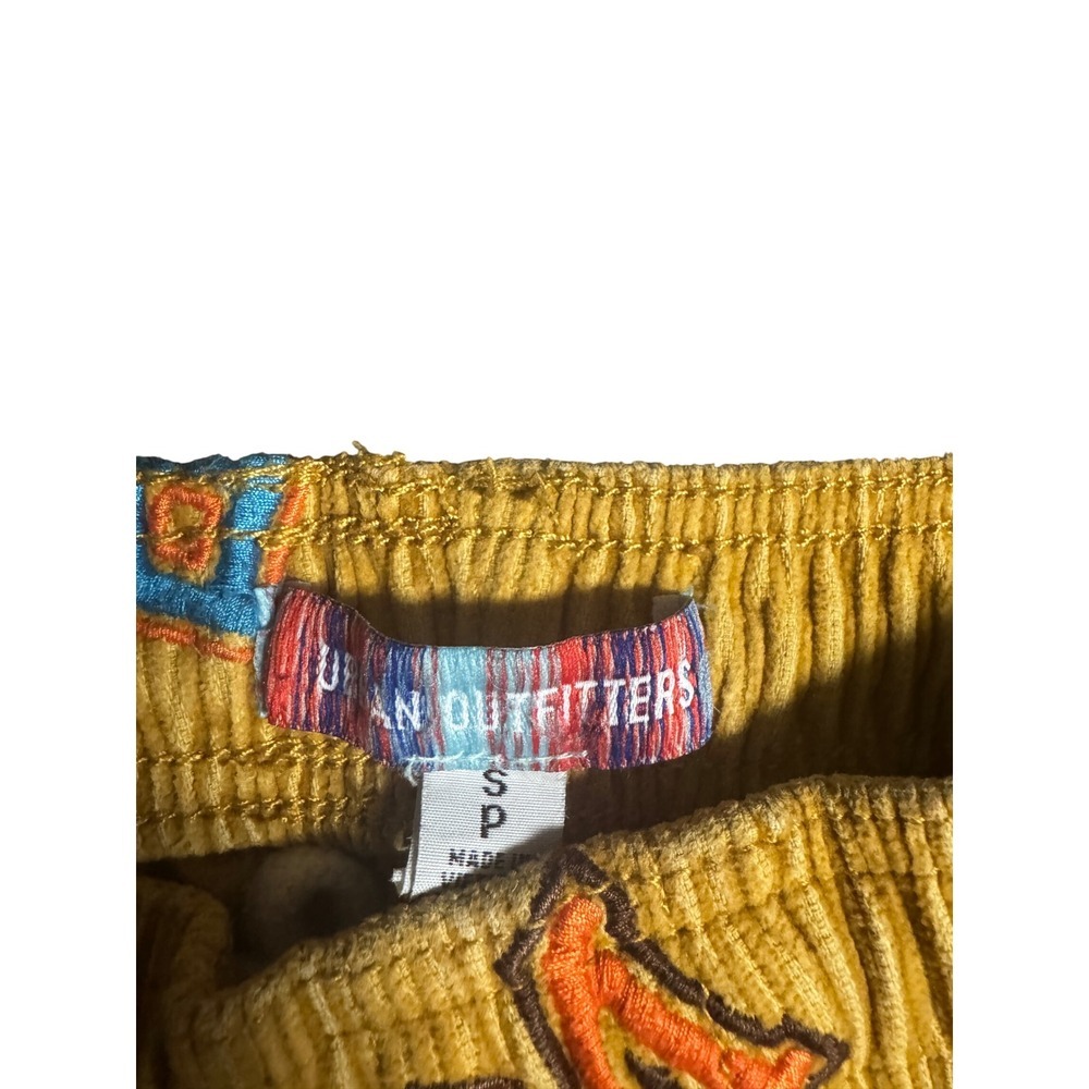 Urban Outfitters Corduroy Alphabet Embroidered Pants Women's Small - Picture 3 of 6